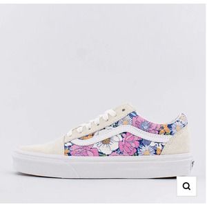 Vans Womens Retro Floral Print Old Skool Low Top Lace Up Sneakers Shoes 7 NWT